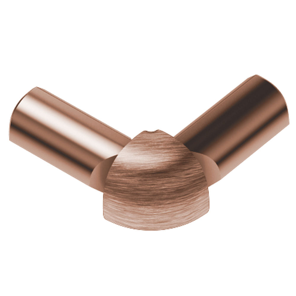 Schluter - RONDEC Coin extérieur à 2 bouts 90° - aluminium anodisé cuivre brossé 5/16" (8 mm)
