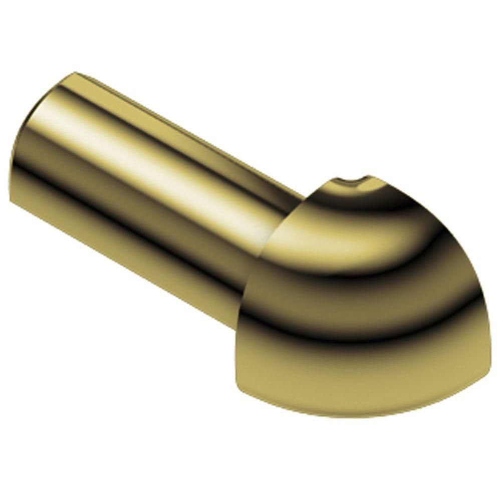 Schluter - RONDEC Coin extérieur 90° - aluminium anodisé laiton poli 3/8" (10 mm)