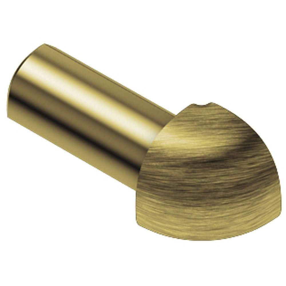 Schluter - RONDEC Coin extérieur 90° - aluminium anodisé laiton brossé 3/8" (10 mm)