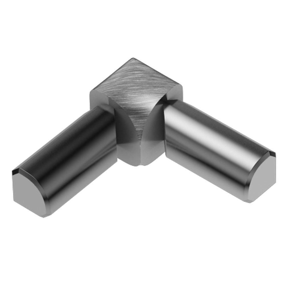 Schluter - RONDEC Coin intérieur à 2 bouts 90° - aluminium anodisé chrome brossé 1/2" (12.5 mm)