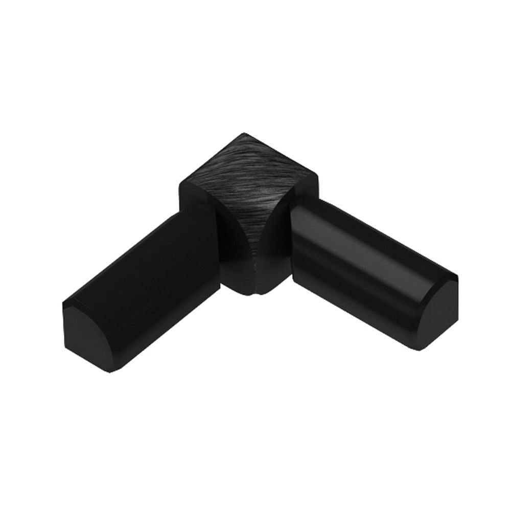 Schluter - RONDEC Coin intérieur à 2 bouts 90° - aluminium anodisé noir brossé 5/16" (8 mm)