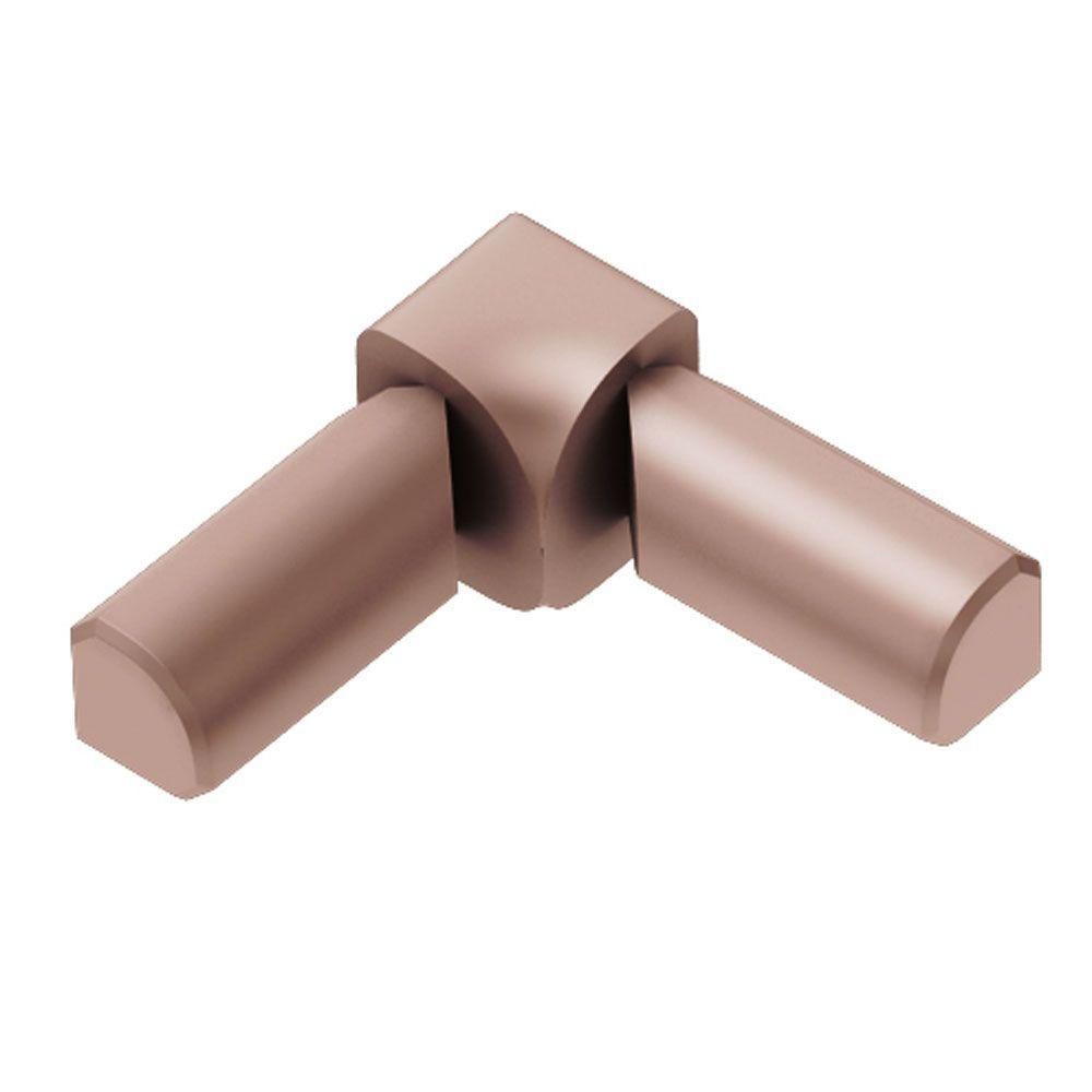 Schluter - RONDEC Coin intérieur à 2 bouts 90° - aluminium anodisé cuivre mat 5/16" (8 mm)