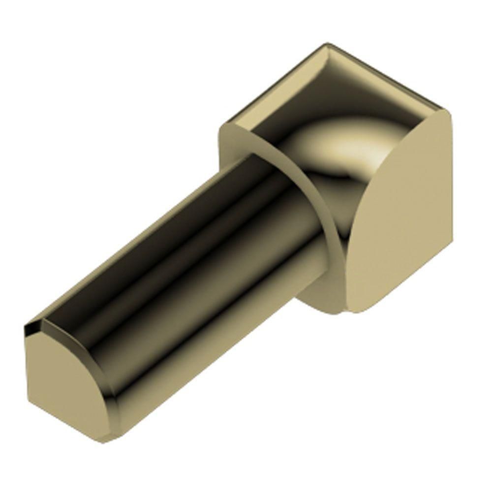 Schluter - RONDEC Coin intérieur 90° - aluminium anodisé laiton poli 3/8" (10 mm)