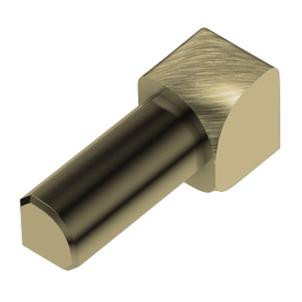 Schluter - RONDEC Coin intérieur 90° - aluminium anodisé laiton brossé 1/2" (12.5 mm)