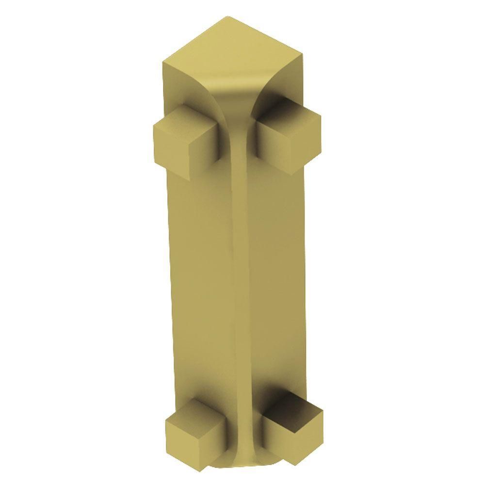 Schluter - RONDEC-CT Coin intérieur 90° - aluminium anodisé mat Brass 3/8" (10 mm)
