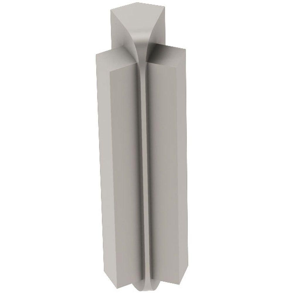 Schluter - RONDEC-STEP Coin intérieur 135° avec ailette verticale de 1-1/2"  - aluminium anodisé nickel mat 3/8" (10 mm)