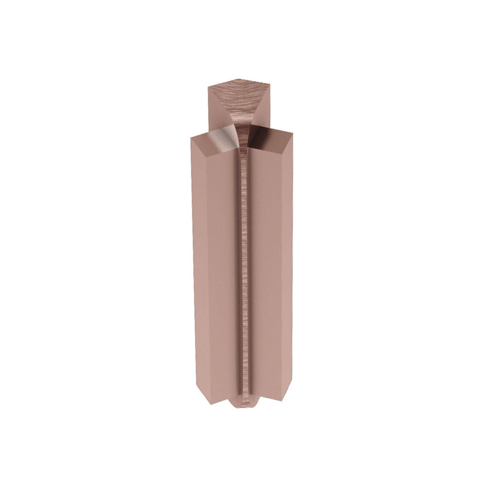 Schluter - RONDEC-STEP Coin intérieur 135° avec ailette verticale de 1-1/2"  - aluminium anodisé cuivre brossé 1/2" (12.5 mm)