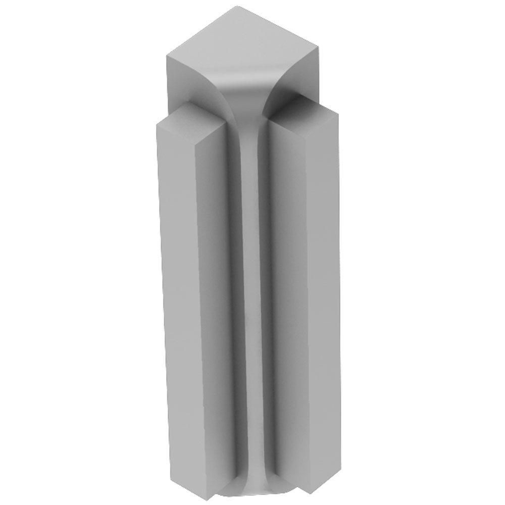 Schluter - RONDEC-STEP Coin intérieur 90° avec ailette verticale de 2-1/4"  - aluminium anodisé mat 1/2" (12.5 mm)