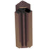 Schluter - RONDEC-STEP Coin intérieur 90° avec ailette verticale de 1-1/2"  - aluminium anodisé bronze antique brossé 5/16" (8 mm)
