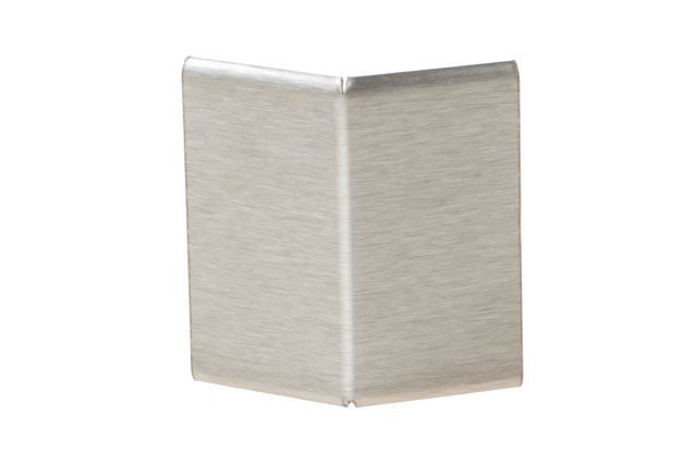 Schluter - SCHIENE-STEP Coin extérieur 135° avec ailette verticale 1-1/2" - acier inoxydable (V2) brossé 1/2" (12.5 mm) x 8' 2-1/2"