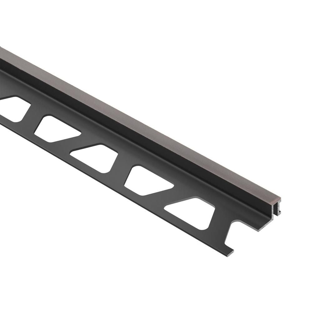 Schluter - DILEX-BWA Profilé de joint de mouvement de périmètre isolant le carrelage des structures - plastique PVC anthracite foncé 3/8" (10 mm) x 8' 2-1/2"