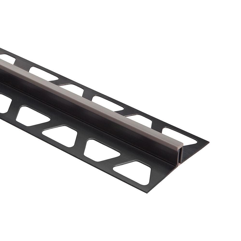 Schluter - DILEX-BWS Profilé pour joint de surface avec zone de mouvement de 3/16" - plastique PVC coulis gris 3/8" (10 mm) x 8' 2-1/2"