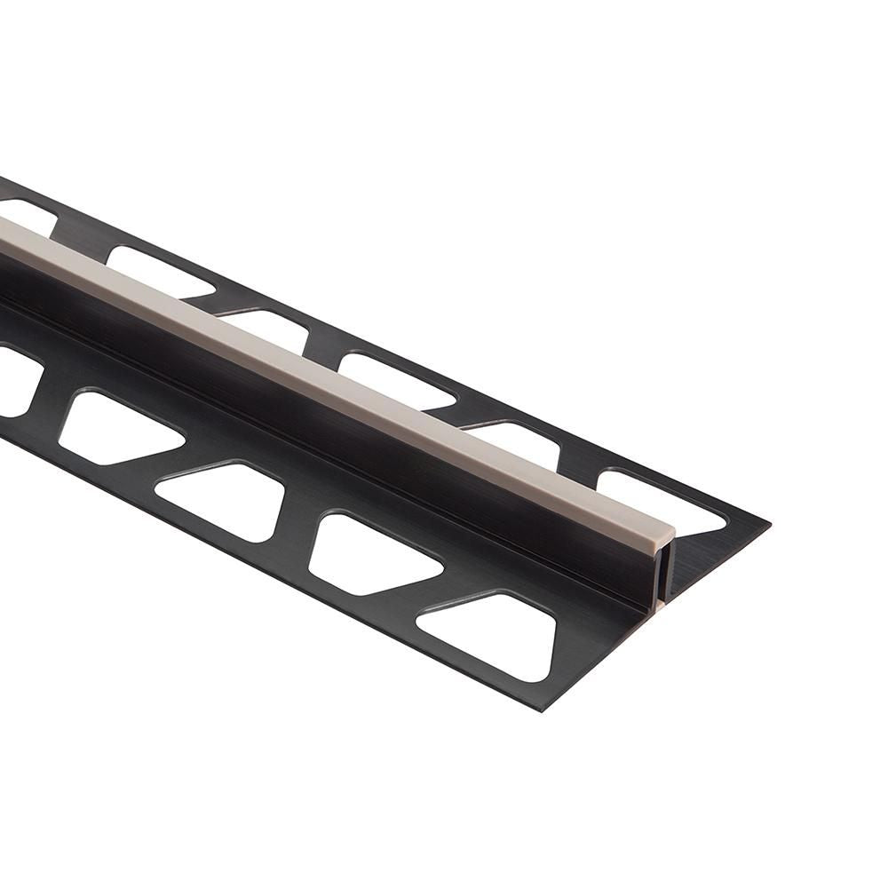 Schluter - DILEX-BWS Profilé pour joint de surface avec zone de mouvement de 3/16" - plastique PVC gris pierre 3/8" (10 mm) x 8' 2-1/2"