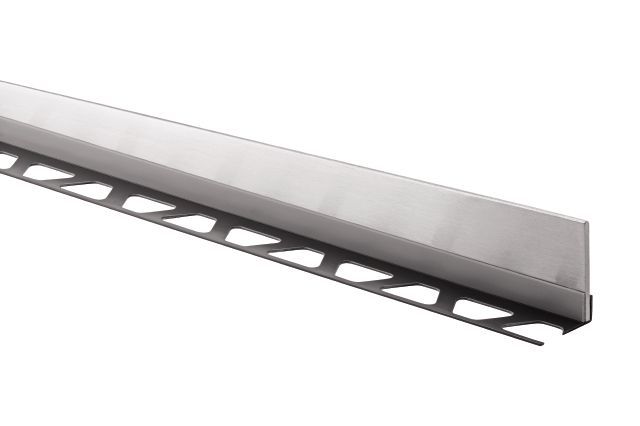 Schluter - SHOWERPROFILE-SA Profilé incliné en 2 parties - acier inoxydable (V2) brossé 3/16" (5 mm) x 47-1/4"