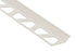 Schluter - FINEC Profilé de finition et de protection des rebords - aluminium ivoire 1/2" (12.5 mm) x 8' 2-1/2"