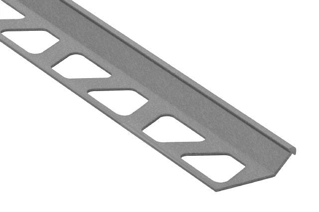 Schluter - FINEC Profilé de finition et de protection des rebords - aluminium étain 9/32" (7 mm) x 8' 2-1/2"