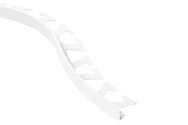 Schluter - JOLLY Profilé radius de bordure de mur - aluminium blanc éclatant 3/8" (10 mm) x 8' 2-1/2"