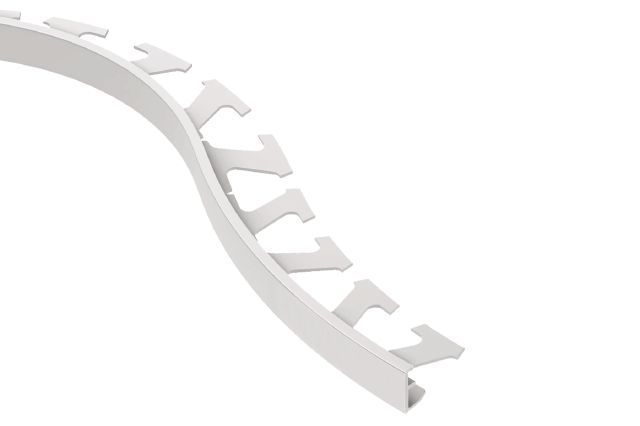 Schluter - JOLLY Profilé radius de bordure de mur - aluminium gris clair 3/8" (10 mm) x 8' 2-1/2"