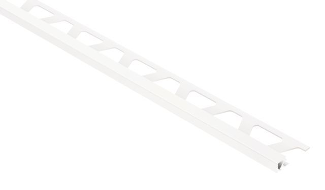 Schluter - QUADEC Profilé de bordure carré - plastique PVC blanc éclatant 1/2" (12.5 mm) x 8' 2-1/2"