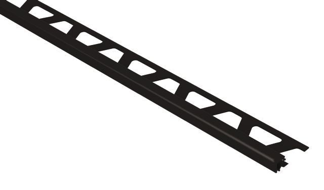 Schluter - QUADEC Profilé de bordure carré - plastique PVC noir 1/2" (12.5 mm) x 8' 2-1/2"