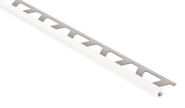 Schluter - QUADEC Profilé de bordure carré - aluminium blanc éclatant 7/16" (11 mm) x 8' 2-1/2"