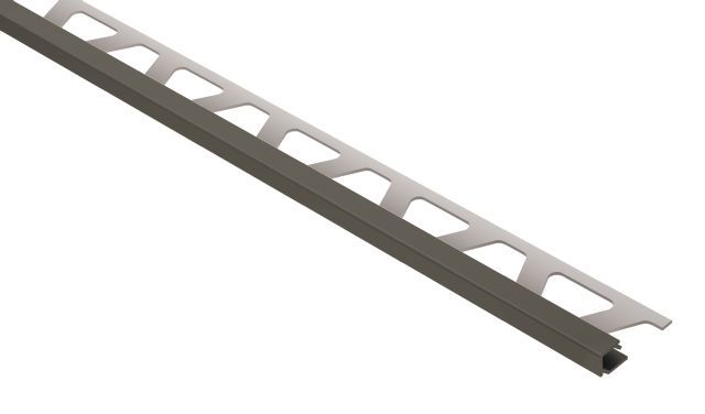 Schluter - QUADEC Profilé de bordure carré - aluminium gris quartz 1/2" (12.5 mm) x 8' 2-1/2"
