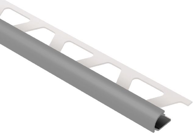 Schluter - RONDEC Profilé de bordure rond - aluminium  gris métallique 3/8" (10 mm) x 8' 2-1/2"