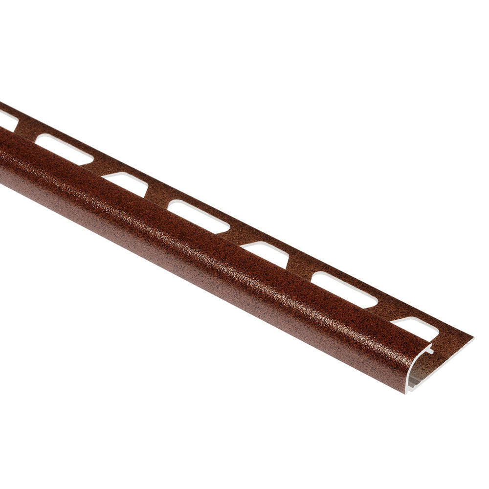 Schluter - RONDEC Profilé de bordure rond - aluminium  brun rustique 3/8" (10 mm) x 8' 2-1/2"