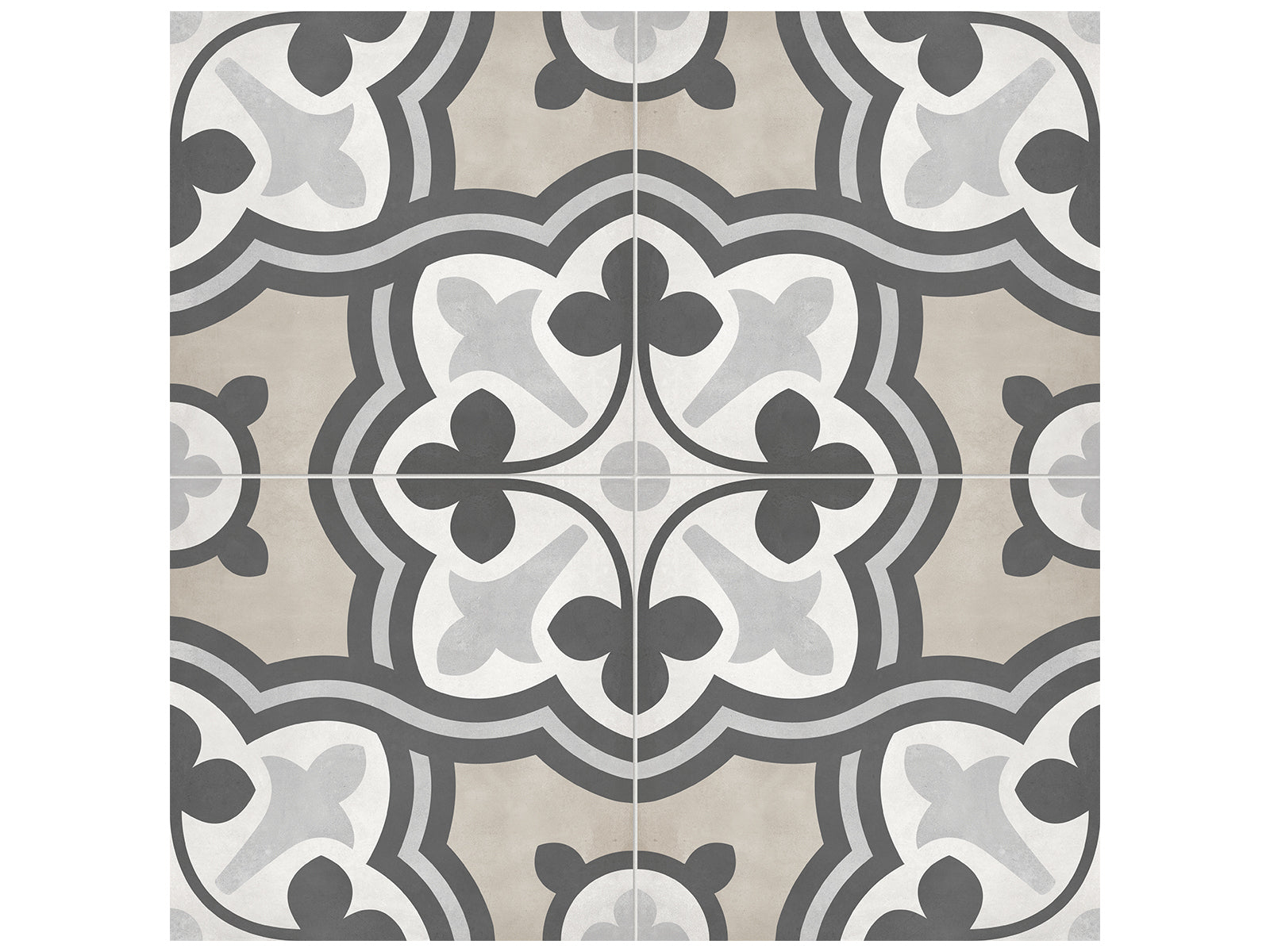 Anatolia - Plancher de céramique Form Sand Baroque Mat 7-3/4" x 7-3/4"