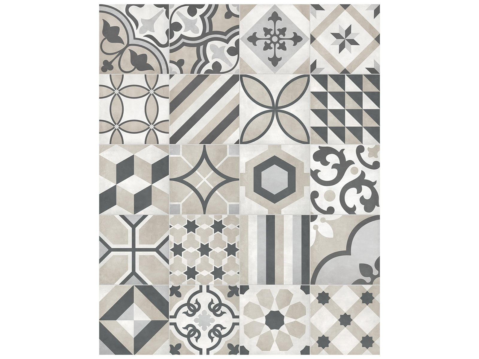 Anatolia - Plancher de céramique Form Sand Deco Mat 7-3/4" x 7-3/4"