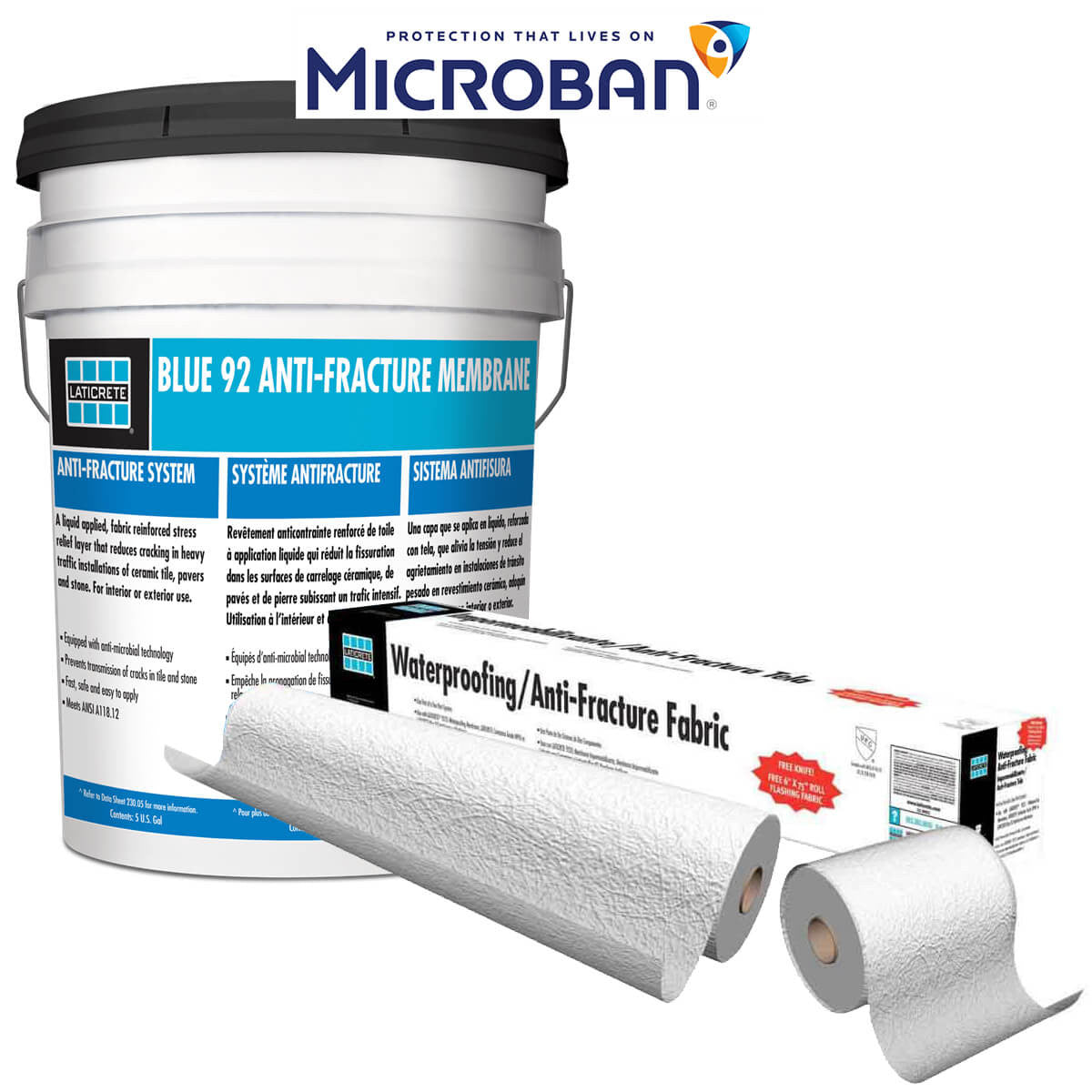 Laticrete - Kit complet de membrane anti-fracture Bleu 92