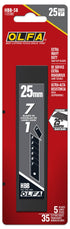 Olfa - 25mm HBB Ultra-Sharp Black Snap Blade - 5 Packs||1125383