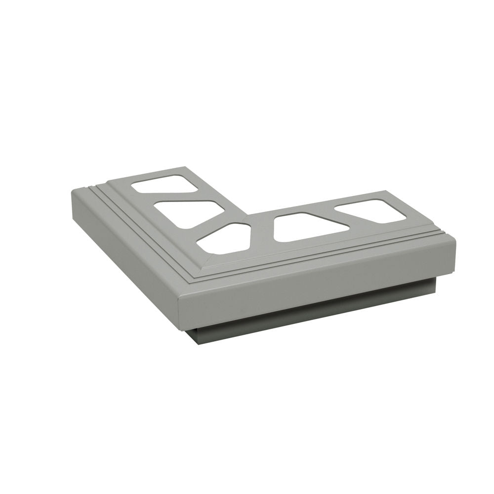 Schluter - BARA-RAK Coin extérieur 90° pour profilés de bordure de balcon aluminium gris classique