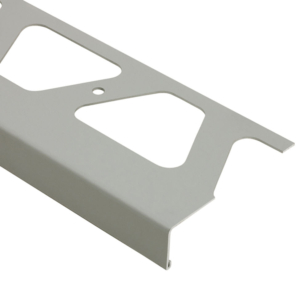 Schluter - BARA-RW Profilé de bordure de balcon aluminium gris classique 1" (25 mm) x 8' 2-1/2"
