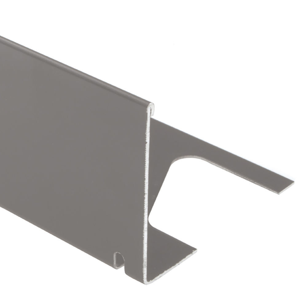 Schluter - BARA-RWL Profilé de bordure de balcon aluminium gris métallique 3" (75 mm) x 8' 2-1/2"