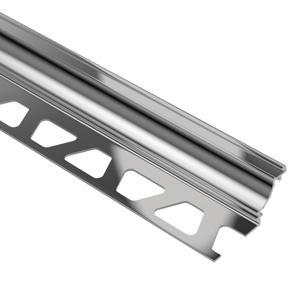 Schluter - DILEX-AHK Profilé à gorge avec un radius de 3/8" (10 mm) - aluminium anodisé chrome poli 3/8" x 8' 2-1/2"