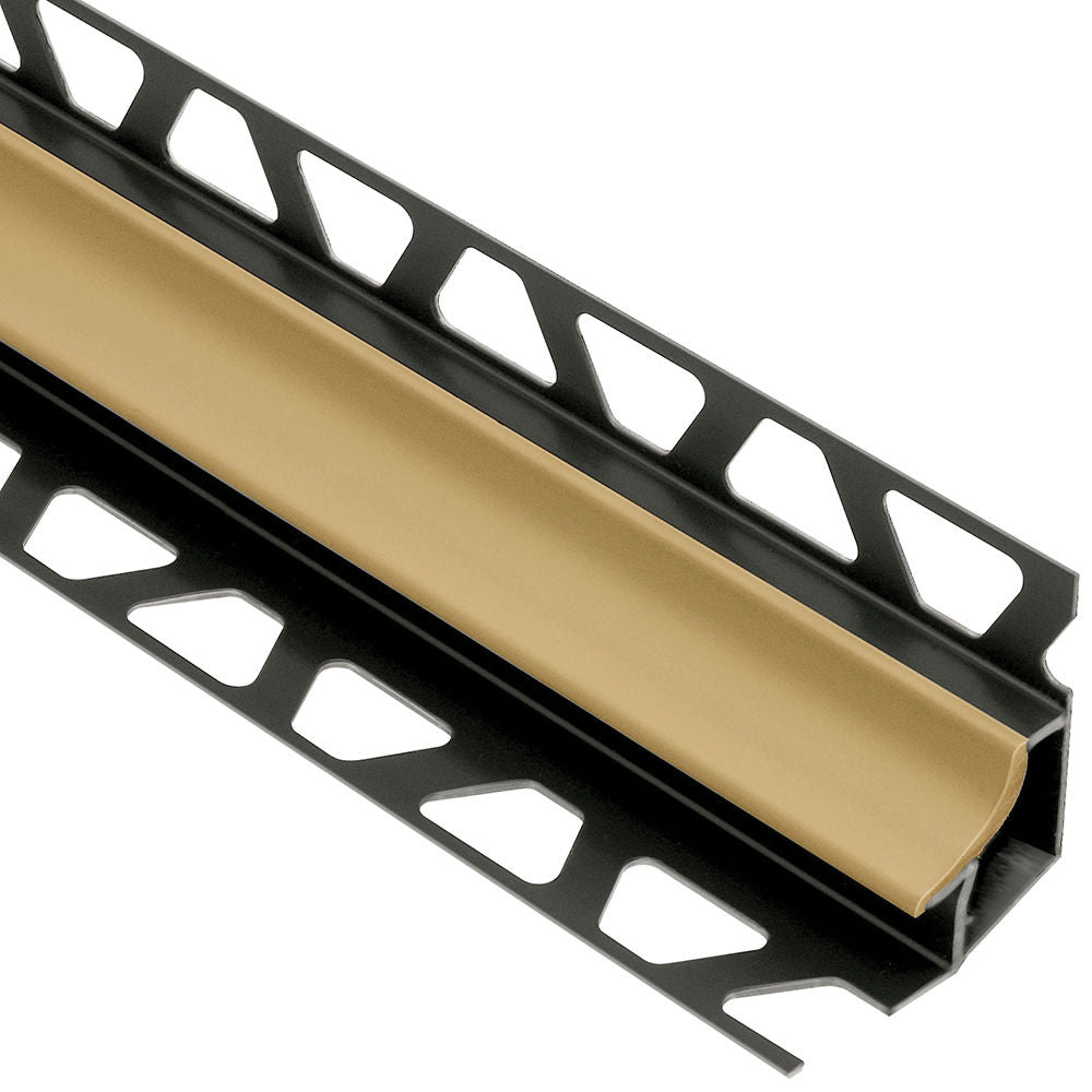 Schluter - DILEX-HK Profilé à gorge avec un radius de 11/16" - plastique PVC beige clair 1/2" x 11/32" x 8' 2-1/2"