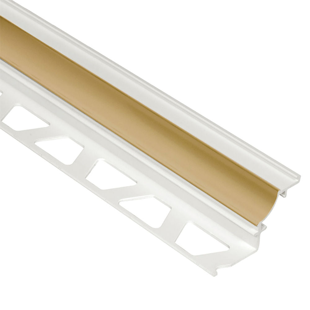 Schluter - DILEX-PHK Profilé à gorge avec un radius de 3/8" (10 mm) - plastique PVC beige clair 3/8" x 8' 2-1/2"