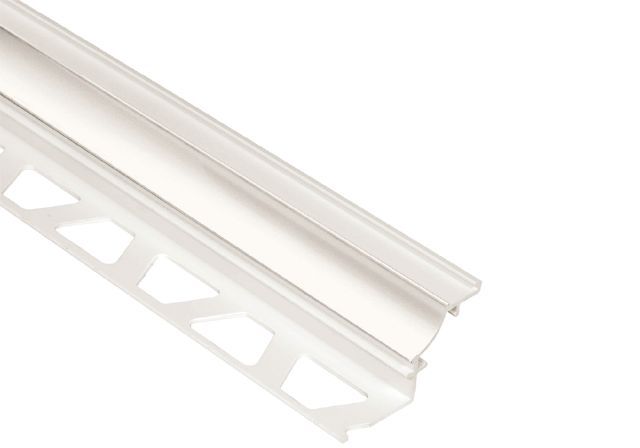 Schluter - DILEX-PHK Profilé à gorge avec un radius de 3/8" - plastique PVC blanc 5/16" (8 mm) x 8' 2-1/2"