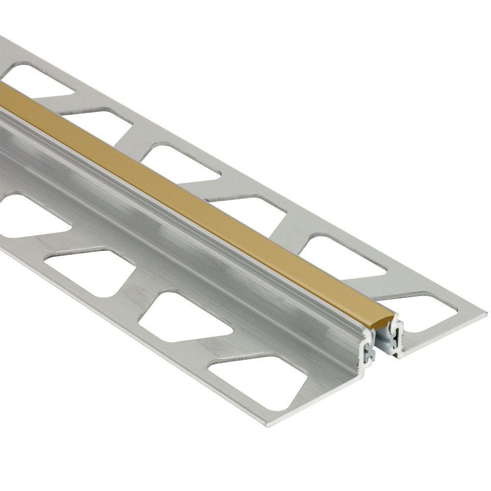 Schluter - DILEX-AKWS Profilé de joint de surface avec zone de mouvement de PVC 1/4" - aluminium beige clair 3/8" (10 mm) x 8' 2-1/2"