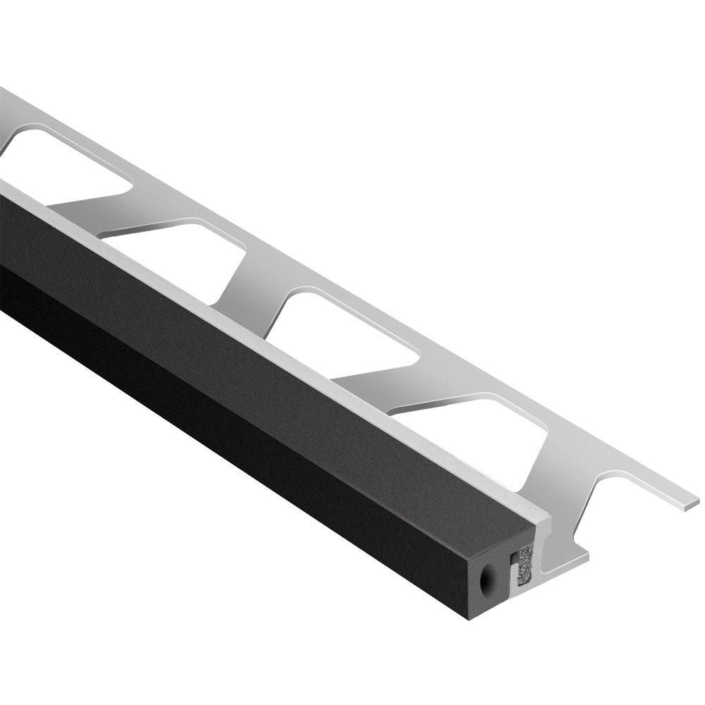Schluter - DILEX-KSA Profilé pour joint de périmètre muni de ruban autoadhésif noir - aluminium 3/8" (10 mm) x 8' 2-1/2"
