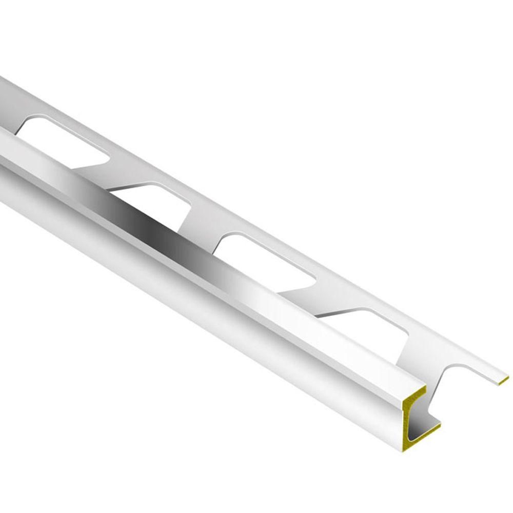 Schluter - DECO Profilé décoratif de protection de rebord large - laiton chromé 11/32" (9 mm) x 8' 2-1/2"