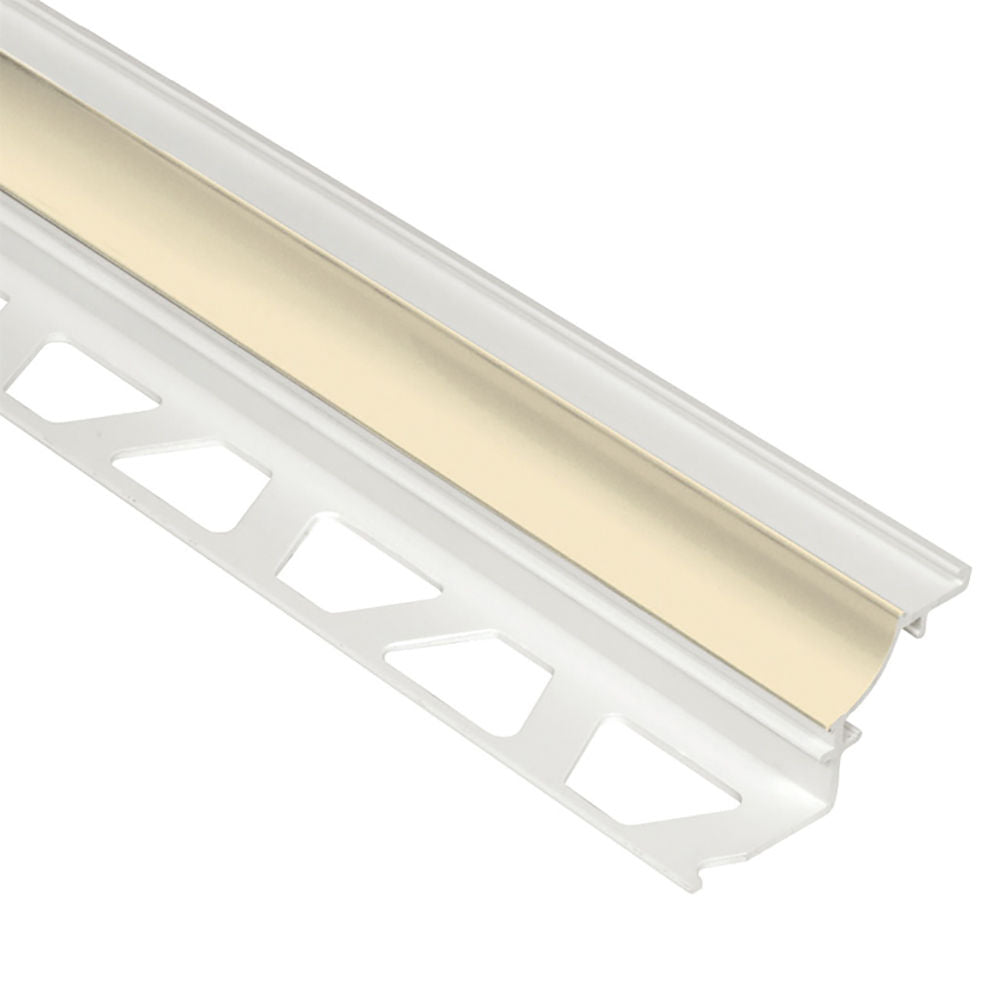Schluter - DILEX-PHK Profilé à gorge avec un radius de 3/8" (10 mm) - plastique PVC sable 3/8" x 8' 2-1/2"