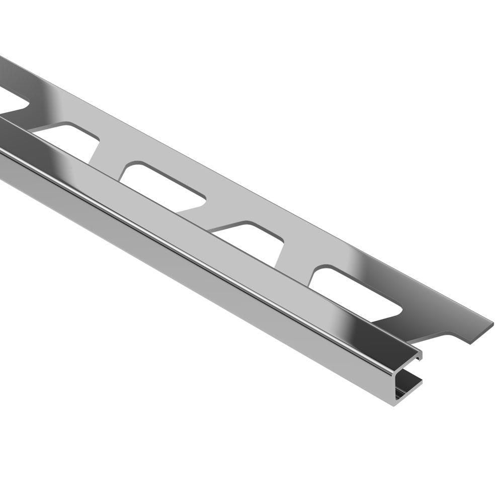 Schluter - QUADEC Profilé de bordure carré - acier inoxydable (V2) 11/32" (9 mm) x 8' 2-1/2"