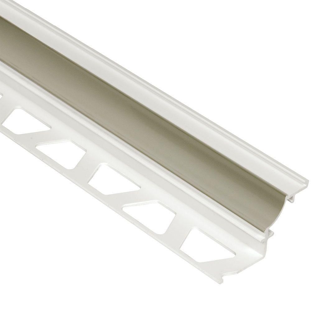 Schluter - DILEX-PHK Profilé à gorge avec un radius de 3/8" (10 mm) - plastique PVC gris 3/8" x 8' 2-1/2"