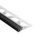 Schluter - DILEX-KSA Profilé pour joint de périmètre muni de ruban autoadhésif noir - acier inoxydable (V2) 1/2" (12.5 mm) x 8' 2-1/2"