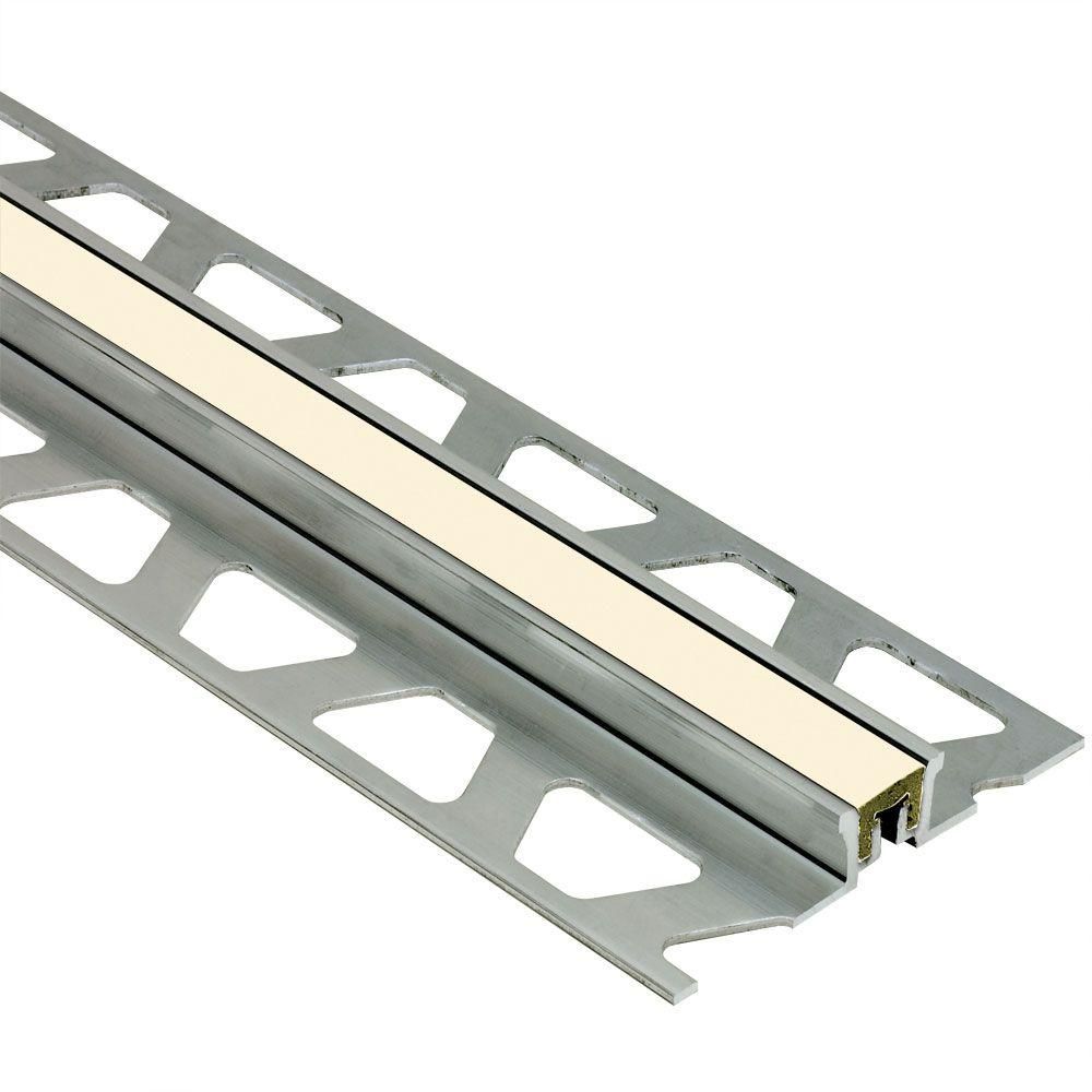 Schluter - DILEX-KSN Profilé pour joint de surface avec insertion sable de 7/16" - Aluminium 1/2" (12.5 mm) x 8' 2-1/2"