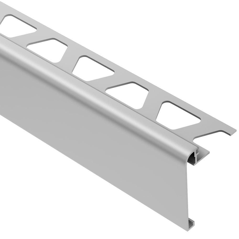 Schluter - RONDEC-STEP Profilé de finition et protection des rebords avec ailette verticale de 2-1/4"  - aluminium anodisé mat 5/16" (8 mm) x 8' 2-1/2"