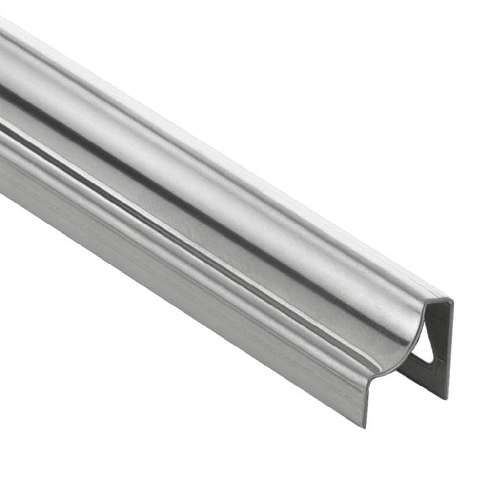 Schluter - DILEX-HKU Profilé à gorge avec ailette d'ancrage et un radius de 3/8" (10 mm) - acier inoxydable (V4) 8' 2-1/2"