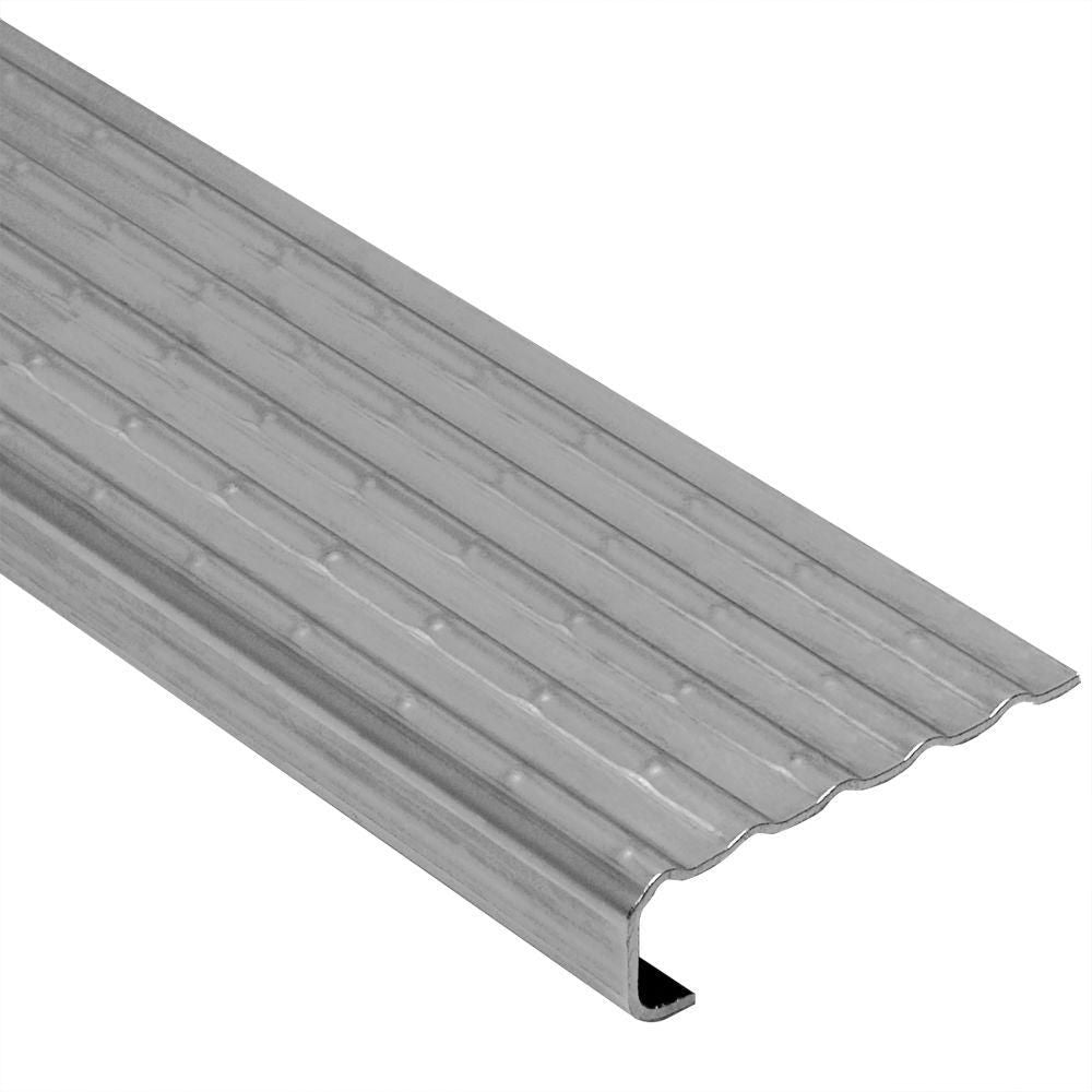 Schluter - TREP-EK Profilé pour nez de marche sans ancrage - acier inoxydable (V2) 1/8" (3 mm) x 4' 11"